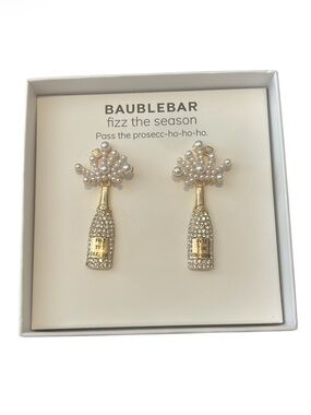 BaubleBar Fizz the Season Pass the Prosecco Dangle Earrings
